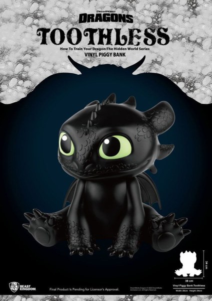 Tirelire Dragons Cochon Vinyle Krokmou 30 cm