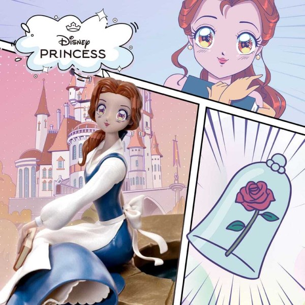 Statuette Disney Anime Princesse Échelle Belle 15 cm