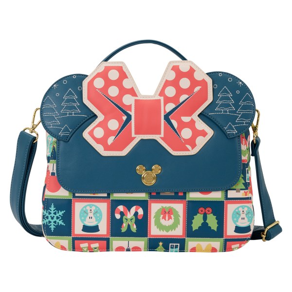 SAC A BANDOULIÈRE MICKEY ET MINNIE DE NOEL- DISNEY LOUNGEFLY