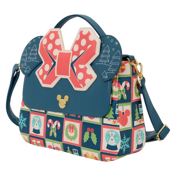 SAC A BANDOULIÈRE MICKEY ET MINNIE DE NOEL- DISNEY LOUNGEFLY