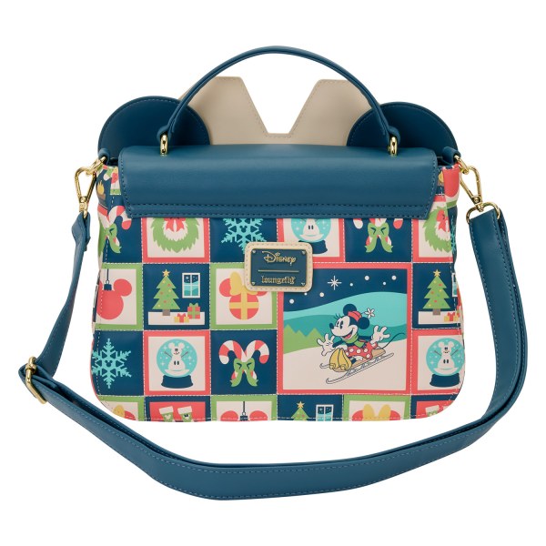 SAC A BANDOULIÈRE MICKEY ET MINNIE DE NOEL- DISNEY LOUNGEFLY