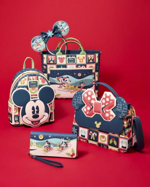 SAC A BANDOULIÈRE MICKEY ET MINNIE DE NOEL- DISNEY LOUNGEFLY