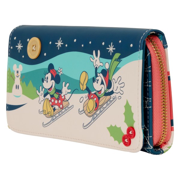 PORTEFEUILLE À RABAT MICKEY ET MINNIE HOLIDAY - DISNEY LOUNGEFLY