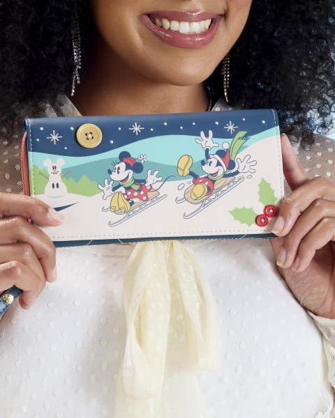 PORTEFEUILLE À RABAT MICKEY ET MINNIE HOLIDAY - DISNEY LOUNGEFLY