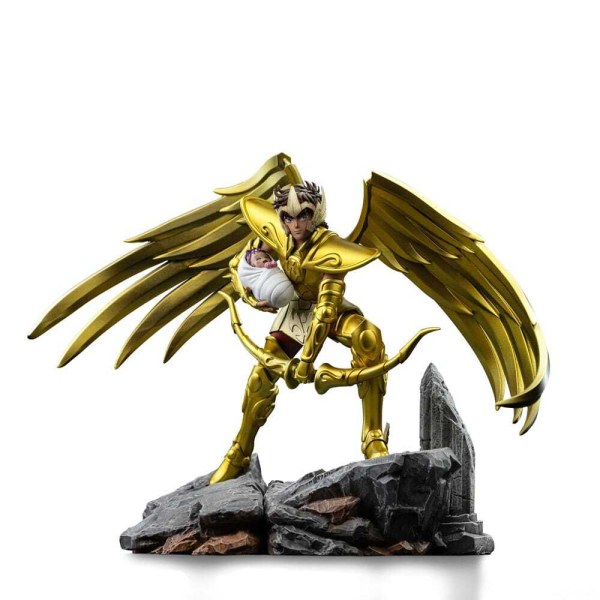 Statue des Chevaliers du Zodiaque à l'échelle 1/10, Art Scale, Sagittaire Aiolos, 21 cm
