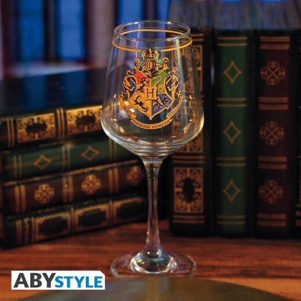Verre à pied orné de l'emblème de Poudlard - Harry Potter