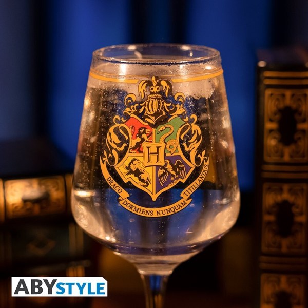 Verre à pied orné de l'emblème de Poudlard - Harry Potter