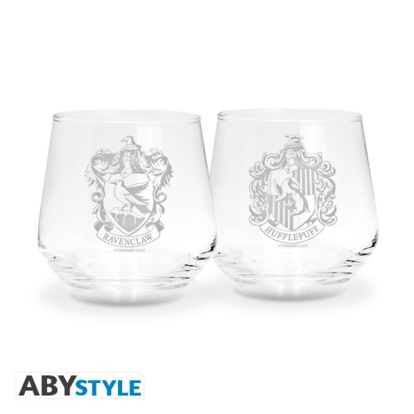 Lot de 2 verres Serdaigle et Poufsouffle - Harry Potter