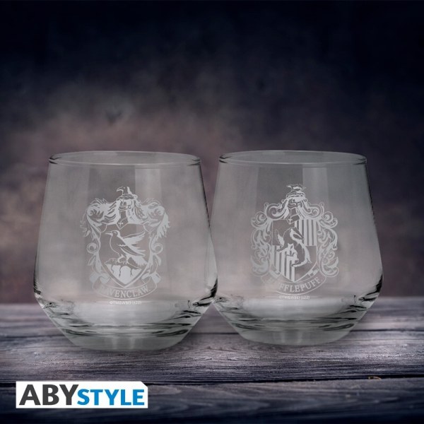 Lot de 2 verres Serdaigle et Poufsouffle - Harry Potter