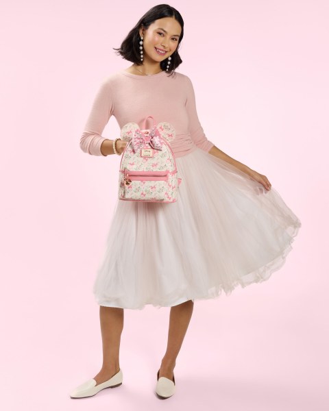 MINI SAC À DOS MINNIE MOUSE FLEURIS - DISNEY LOUNGEFLY