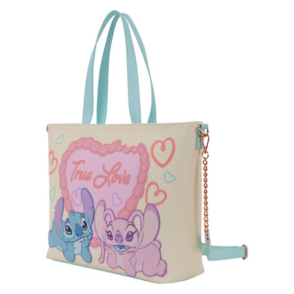 SAC TOTE STITCH & ANGEL TRUE LOVE - DISNEY LOUNGEFLY