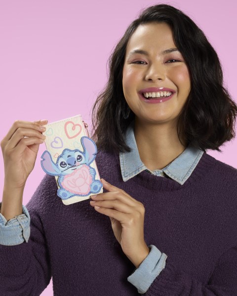 PORTE-CARTES GRAND FORMAT STITCH & ANGEL BE MINE - DISNEY LOUNGEFLY