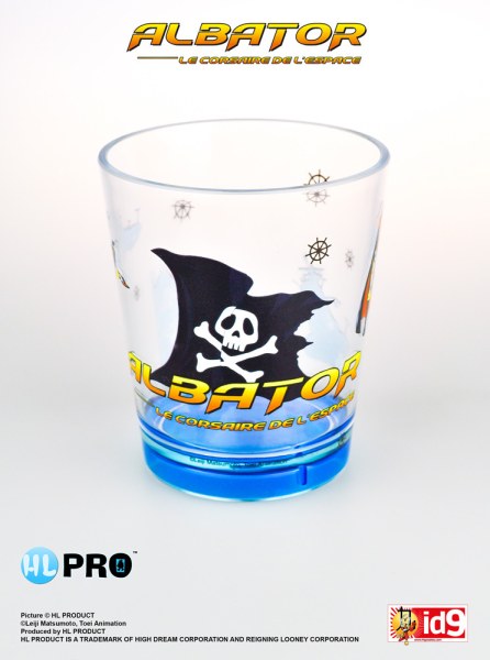 Verre en plastique drapeau - Capitaine Albator