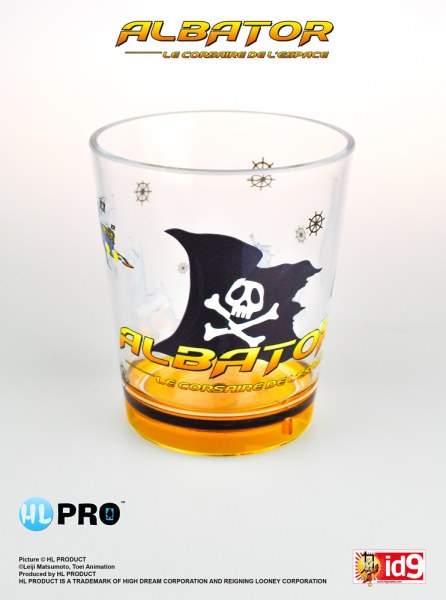 Verre en plastique drapeau - Capitaine Albator