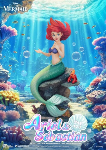 Figurine Ariel et Sebastian La Petite Sirène Master Craft 42 cm - DISNEY MASTERCRAFT