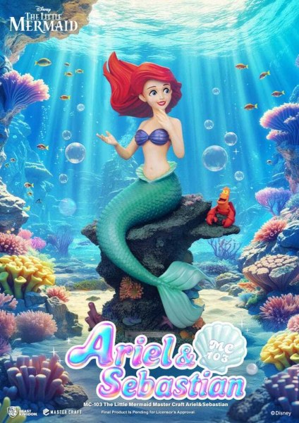Figurine Ariel et Sebastian La Petite Sirène Master Craft 42 cm - DISNEY MASTERCRAFT