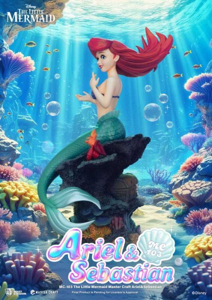 Figurine Ariel et Sebastian La Petite Sirène Master Craft 42 cm - DISNEY MASTERCRAFT