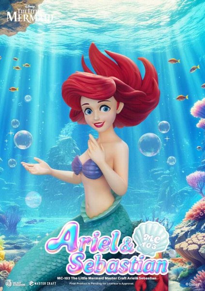 Figurine Ariel et Sebastian La Petite Sirène Master Craft 42 cm - DISNEY MASTERCRAFT