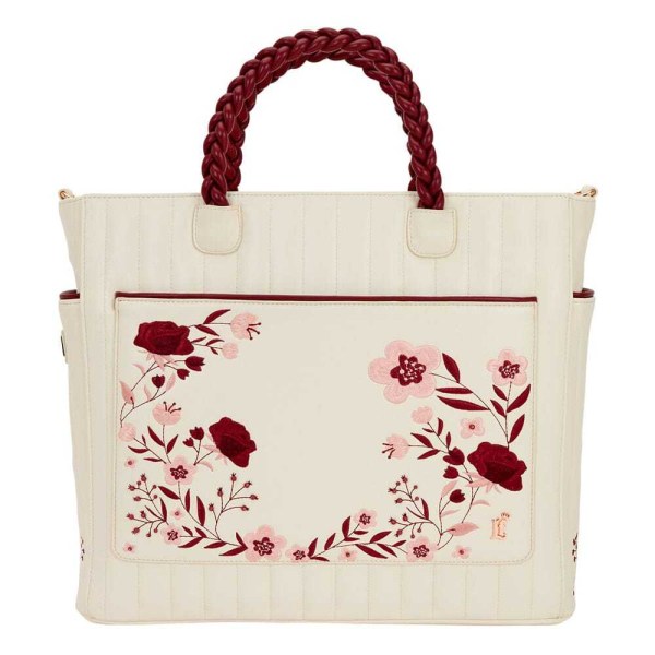 sac à bandoulière Loungefly Figural crème et rouge à fleurs