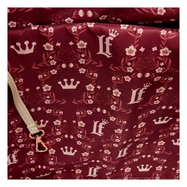sac à bandoulière Loungefly Figural crème et rouge à fleurs