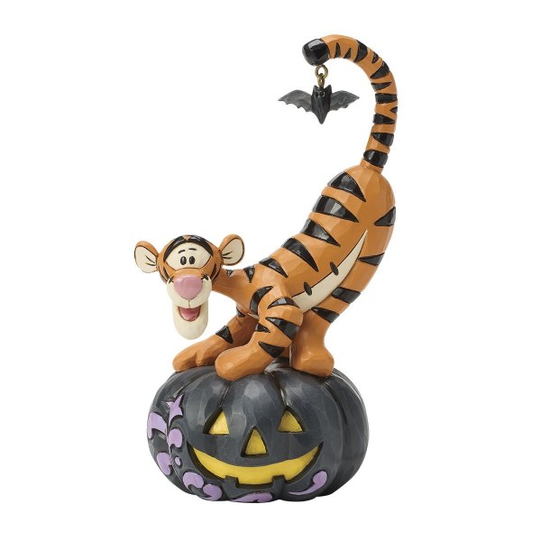 TIGROU SUR UNE CITROUILLE AVEC UNE CHAUVE-SOURIS - DISNEY TRADITIONS