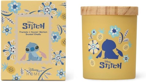 Bougie en bois Stitch ananas et fleur de cocotier - Disney Lilo & Stitch