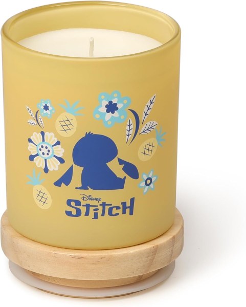 Bougie en bois Stitch ananas et fleur de cocotier - Disney Lilo & Stitch