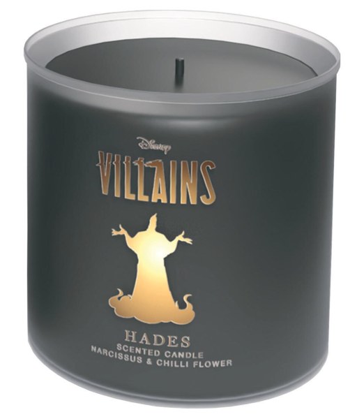 BOUGIE EN VERRE DISNEY HADES FLEUR DE NARCISSE ET DE PIMENT