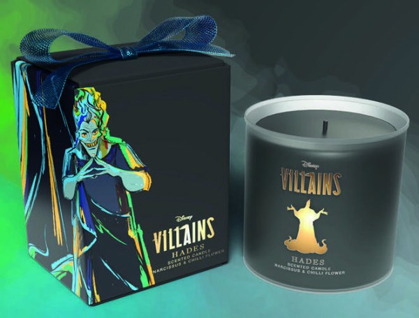 BOUGIE EN VERRE DISNEY HADES FLEUR DE NARCISSE ET DE PIMENT