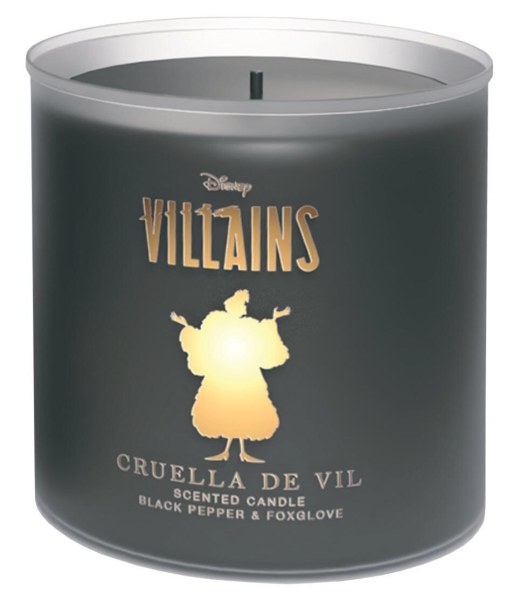 CRUELLA DISNEY BOUGIE VERRE POIVRE NOIR ET DENTELLE