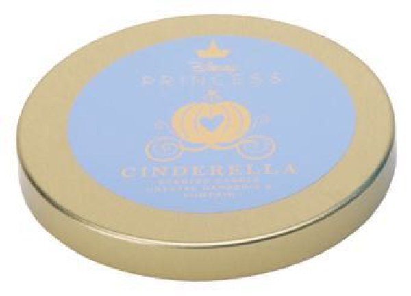 Bougie en verre Disney Cendrillon avec couvercle, gardénia et citrouille