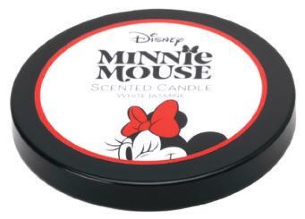 Bougie en verre Disney avec couvercle, Minnie Mouse, Jasmin blanc