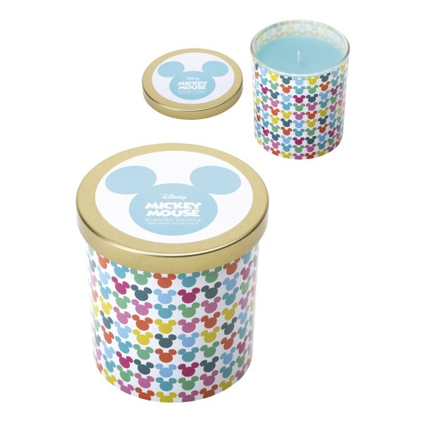 Bougie en verre Disney avec couvercle, Minnie Mouse, Embruns marins et Noix de coco