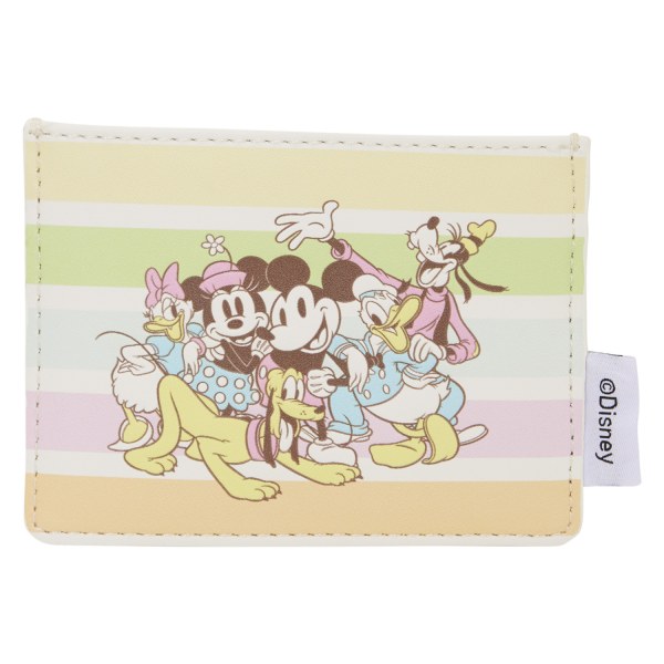 PORTE-CARTES MICKEY ET SES AMIS À RAYURES ARC-EN-CIEL - DISNEY LOUNGEFLY