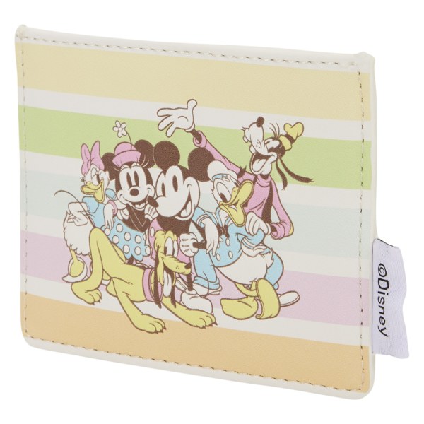 PORTE-CARTES MICKEY ET SES AMIS À RAYURES ARC-EN-CIEL - DISNEY LOUNGEFLY