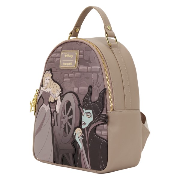 MINI SAC À DOS AURORE ET MALÉFIQUE ROUET TOURNANT - DISNEY LOUNGEFLY LA BELLE AU BOIS DORMANT