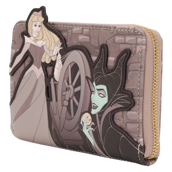 PORTEFEUILLE AURORE ET MALÉFIQUE ROUET TOURNANT - DISNEY LOUNGEFLY LA BELLE AU BOIS DORMANT