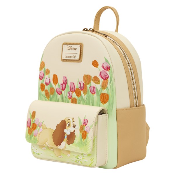 MINI SAC À DOS LADY TULIPE PASTEL - DISNEY LOUNGEFLY LA BELLE ET LE CLOCHARD