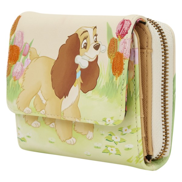 PORTEFEUILLE LADY TULIPE PASTEL - DISNEY LOUNGEFLY LA BELLE ET LE CLOCHARD