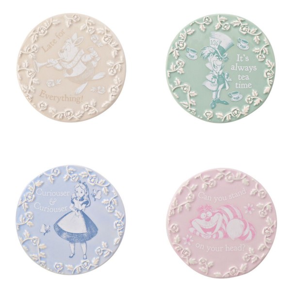 Ensemble de 4 sous-verres Disney Alice au pays des merveilles