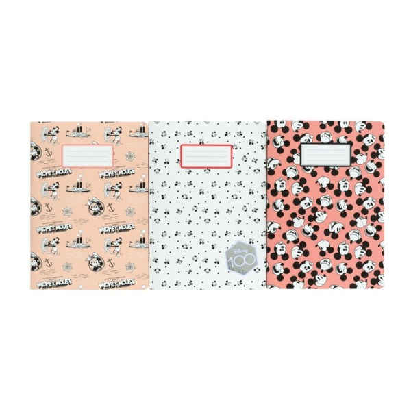 Lot de 3 carnets A5 Mickey 100e anniversaire - Disney