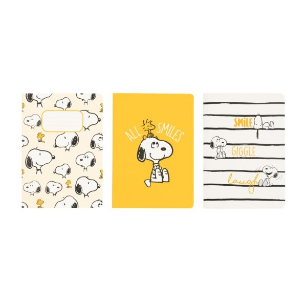 Lot de 3 cahiers A6 « Jours de farniente » - Peanuts Snoopy