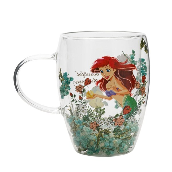 Mug en verre à motif floral Ariel - Disney Pastel Princess