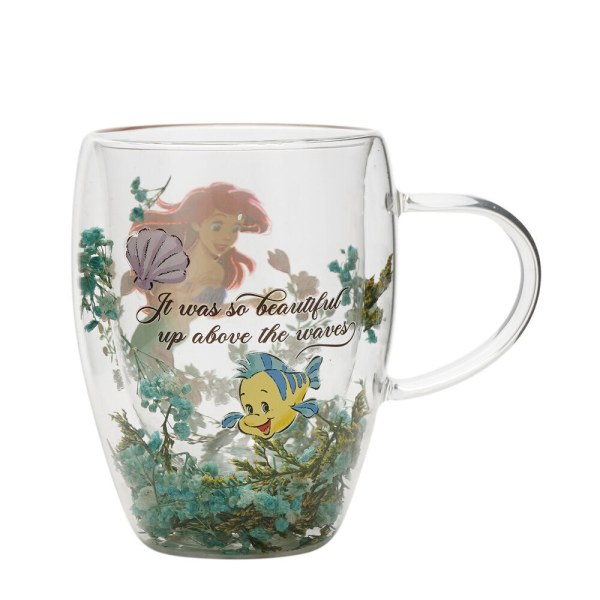 Mug en verre à motif floral Ariel - Disney Pastel Princess