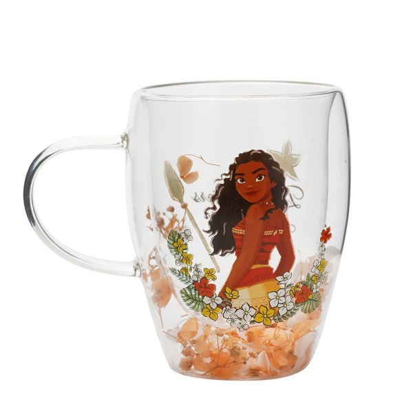 Mug en verre à motif floral Vaiana - Disney Pastel Princess