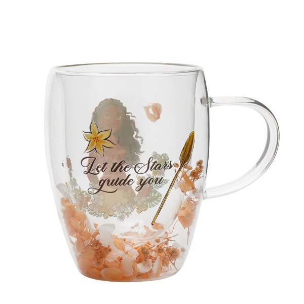 Mug en verre à motif floral Vaiana - Disney Pastel Princess
