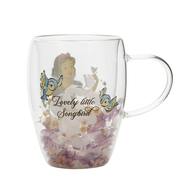 Mug en verre à motif floral Blanche-neige - Disney Pastel Princess