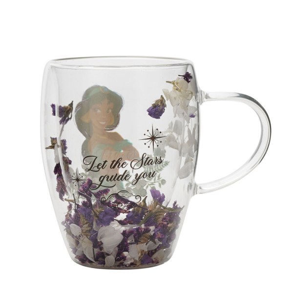 Mug en verre à motif floral Jasmine - Disney Pastel Princess