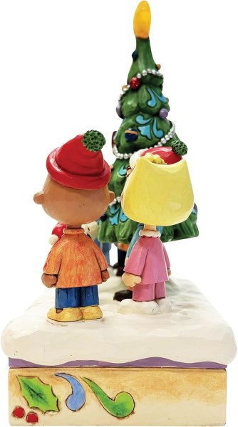 O Sapin de Noël : Figurine de Noël musicale et LED Charlie Brown et ses amis - Peanuts