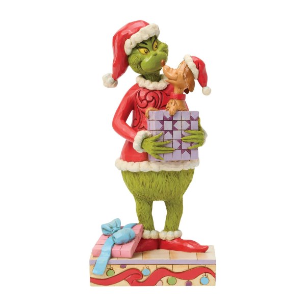 Le Grinch tenant un cadeau - JIM SHORE GRINCH